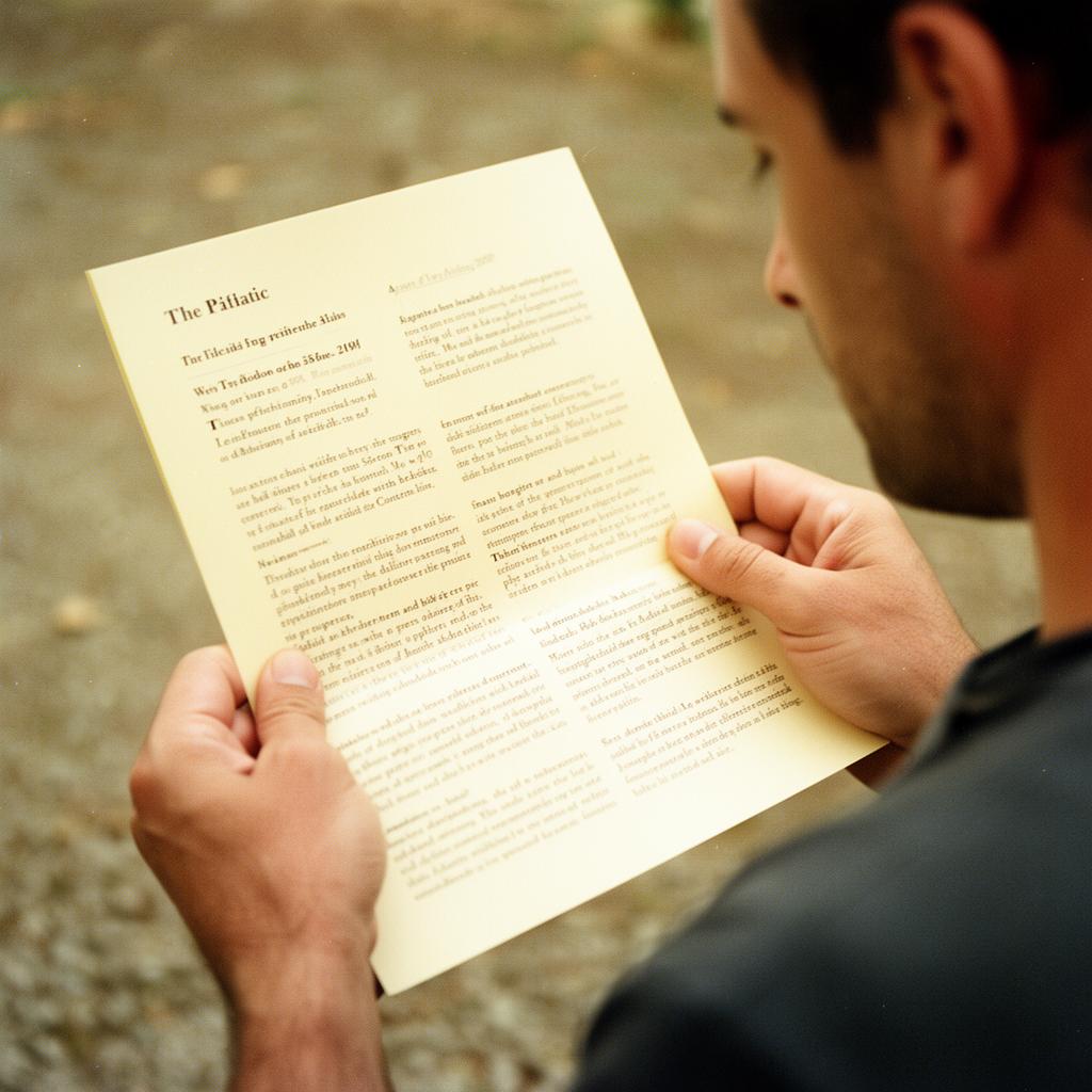 A hand holding an open issue.